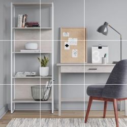 2 x Minimalist Wooden White Bookshelves excellent Condition 