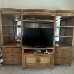 entertainment center solid wood 