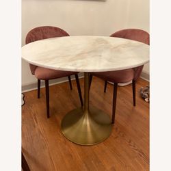 World market Marble Dining Table 