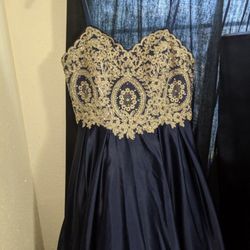 ROYAL BLUE/ GOLD dress size 12