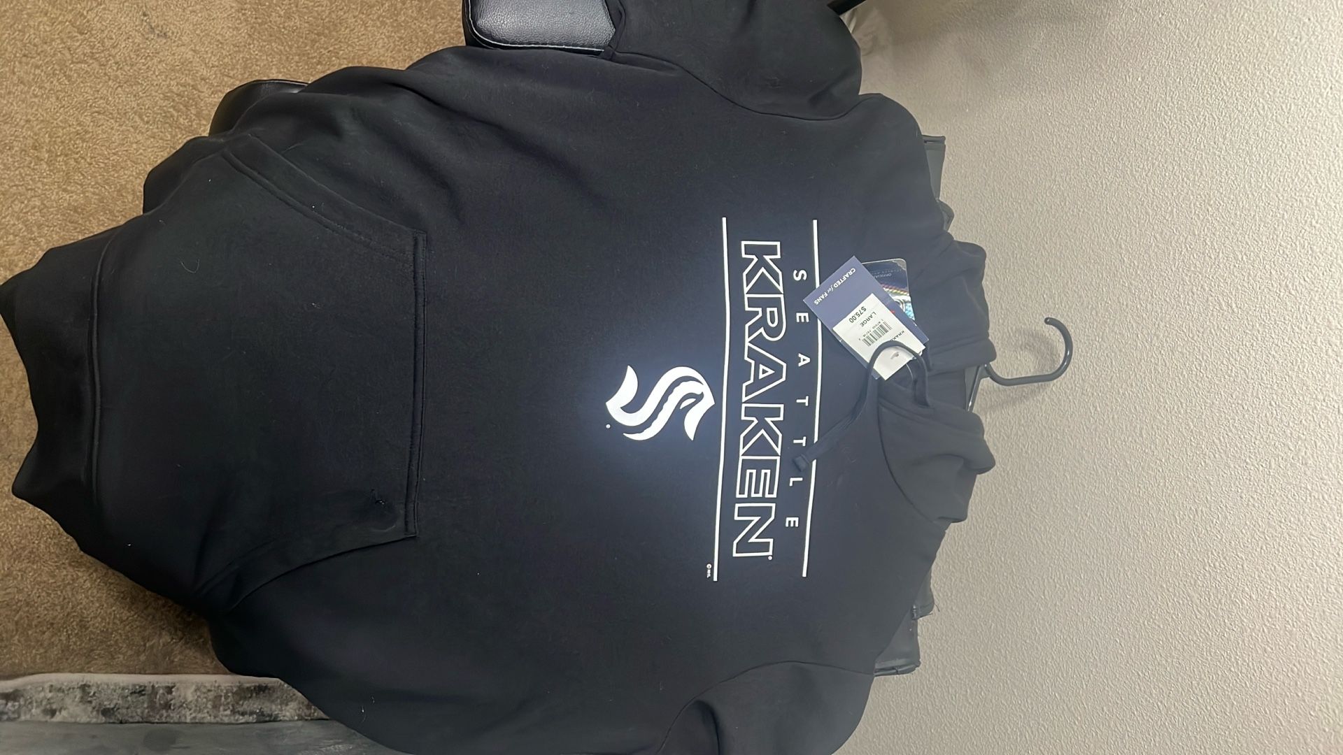 Seattle Kraken, Sweater, Black , Size XL