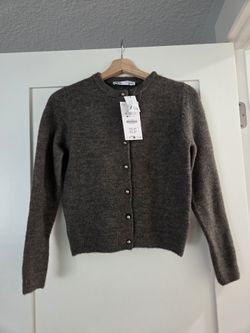 Metal Button Cardigan Zara