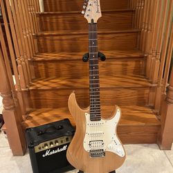 Yamaha Pacifica W/ Marshall Amp