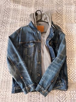 American Eagle Large Denim Jacket with Hood