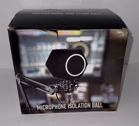 Professional Microphone Isolation Ball with 2-Layered Pop Medium, black