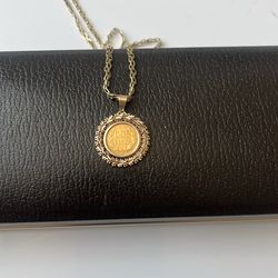 22k dos peso 14k gold necklace