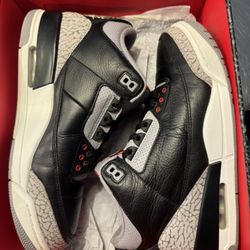 Jordan Retro 3 BLACK CEMENT REIMAGINED NIKE AIR Size 9 Men’s Sneakers Shoes