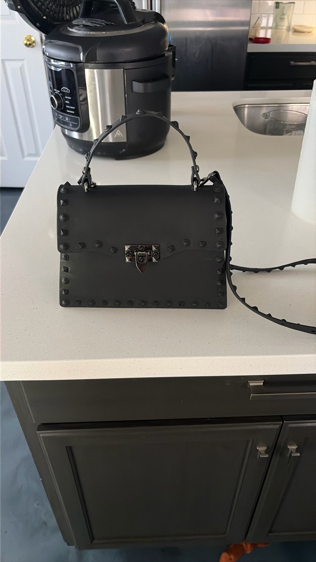 Matte Finish Studded Convertible Jelly Bag