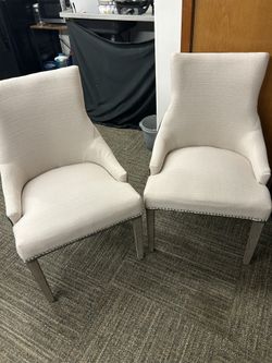 White accent chairs