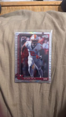 Emeka Egbuka RC 2025 Topps Chrome Logo Lightboard Refractor Rookie SSP #312