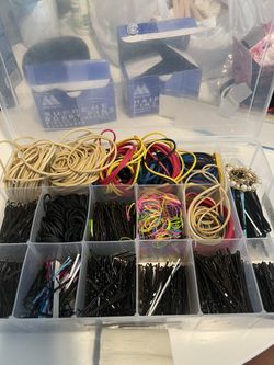 Accessories For Hair Style. Pins, Ties, Extensions