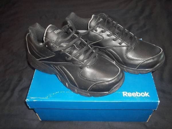 Brand New REEBOK Women's 11 or Mens 9 TIME AND A HALF Black Work Shoes Leather Sneakers