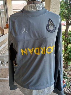 Jordan Legacy AJ4 Long-Sleeve Jersey Top Gray Jumpman Retro CJ9081-065 S