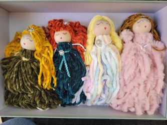 Handmade wooden head dolls