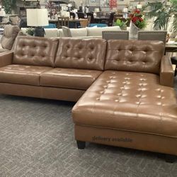 By Ashley/ Brand New/ Leather Sectional, Seccional, Couch 
