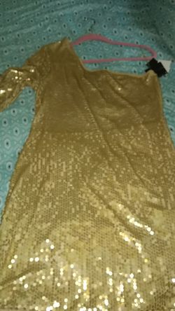 Gold sequins dress size XL