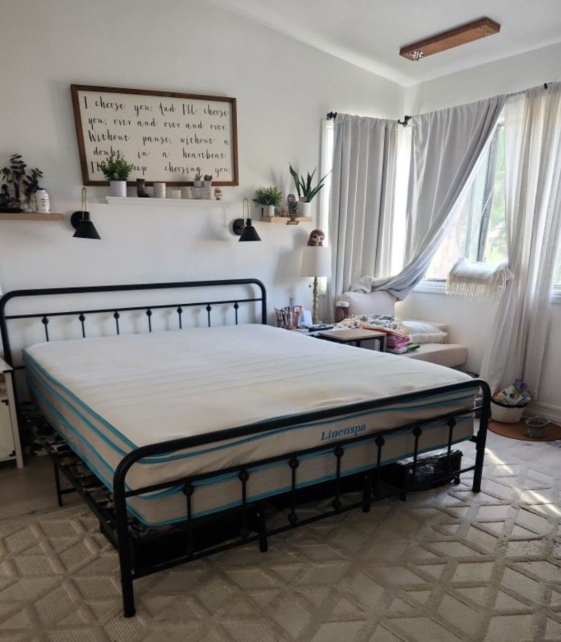 Cal King Bed Has It’s Wear But Frame Is In Good Condition