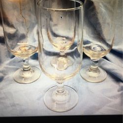 Vintage (4) Libbey Embassy #3728 Pilsner/water goblets