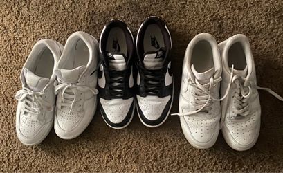 Nike SB all white, Panda Dunks, AF1’s