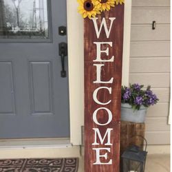 Wood Welcome Sign