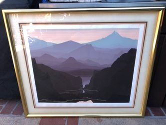 Signed Jerry Schurr Serigraph - San Andreas Lake - 185/290