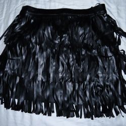 Black Fringe Skirt