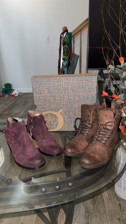 BORN booties and combat boots size 8