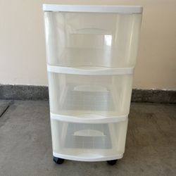 3 Drawer Plastic Storage Cart