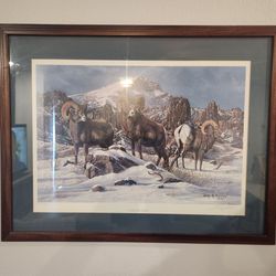 Gary R Swanson “North Fork Rams” Signed Limited Edition 742/1300 Framed