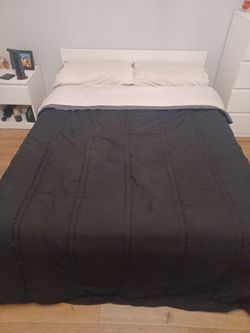 Full size IKEA bed with frame and mattress