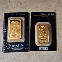 2 1 Oz Pure Gold Bullion Bars