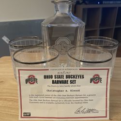 “The” Ohio State Buckeyes Barware Set