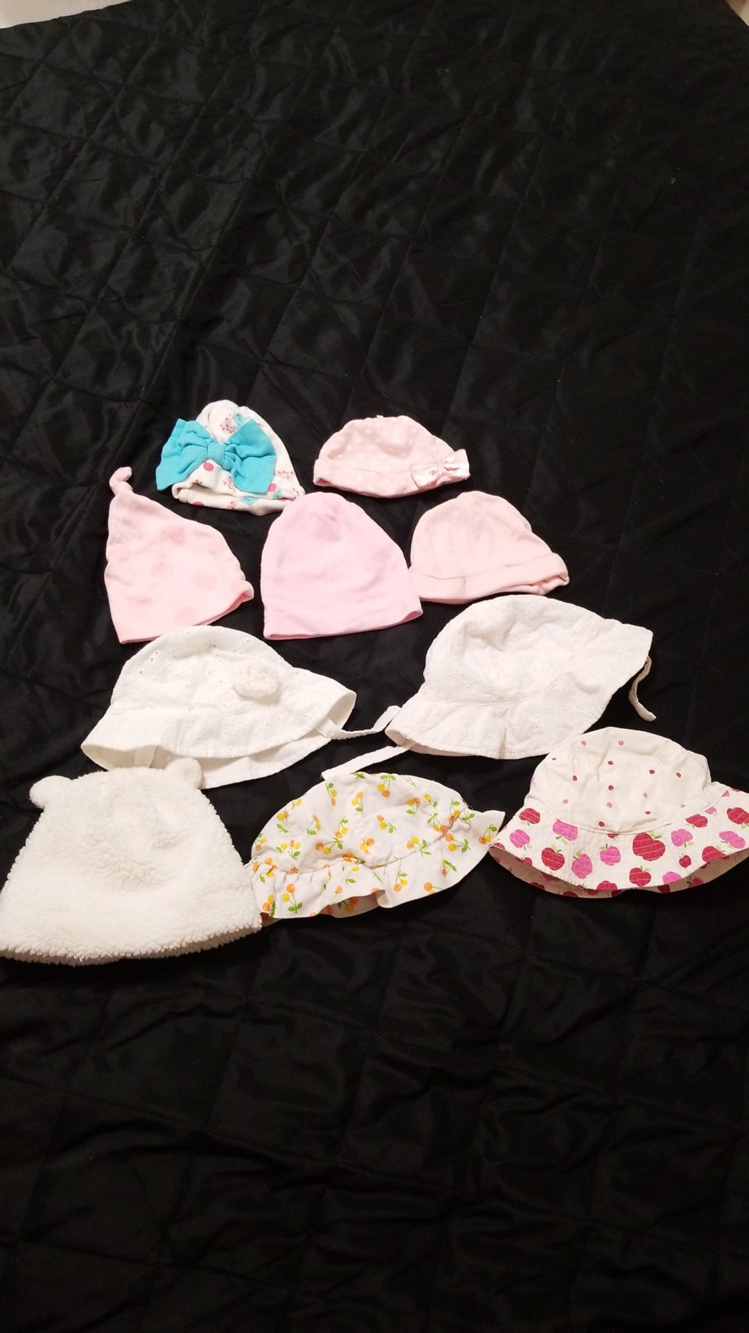 Baby girls hats and infant neck pillow