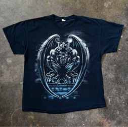 Vintage Y2K Black Gargoyle Graphic T-Shirt