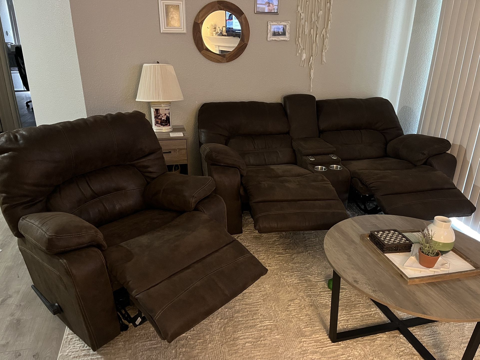 Electric Loveseat and Recliner