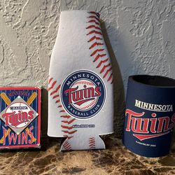 Minnesota Twins Fan Pack (2x Koozie & 1x Playing cards)