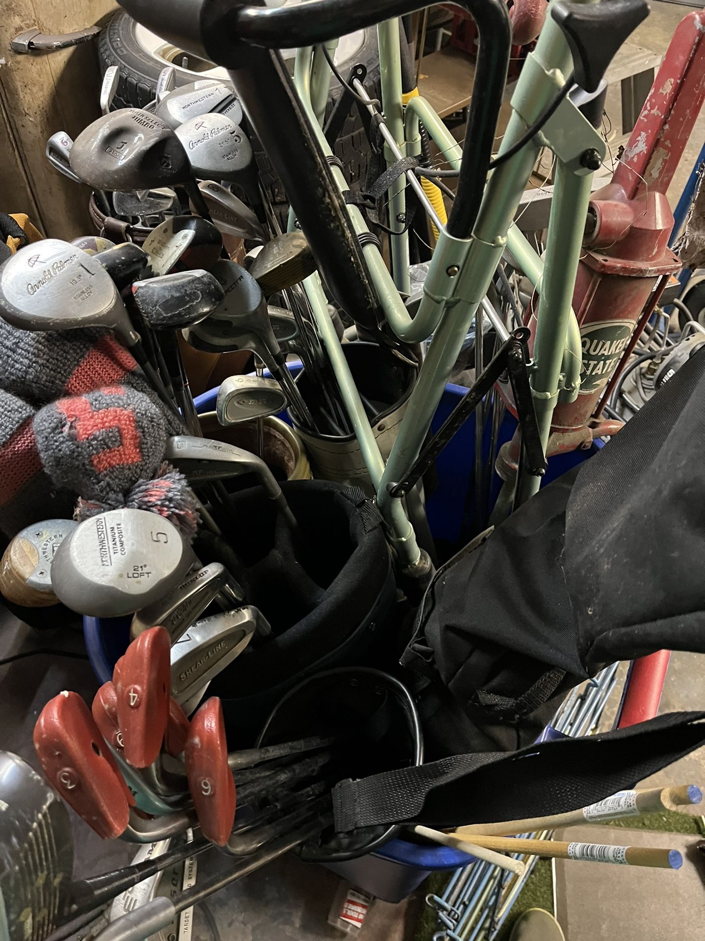 Vintage golf clubs golf bags for sale And balls