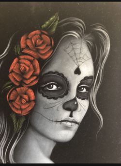 Unframed Dia de Los Muertos Art