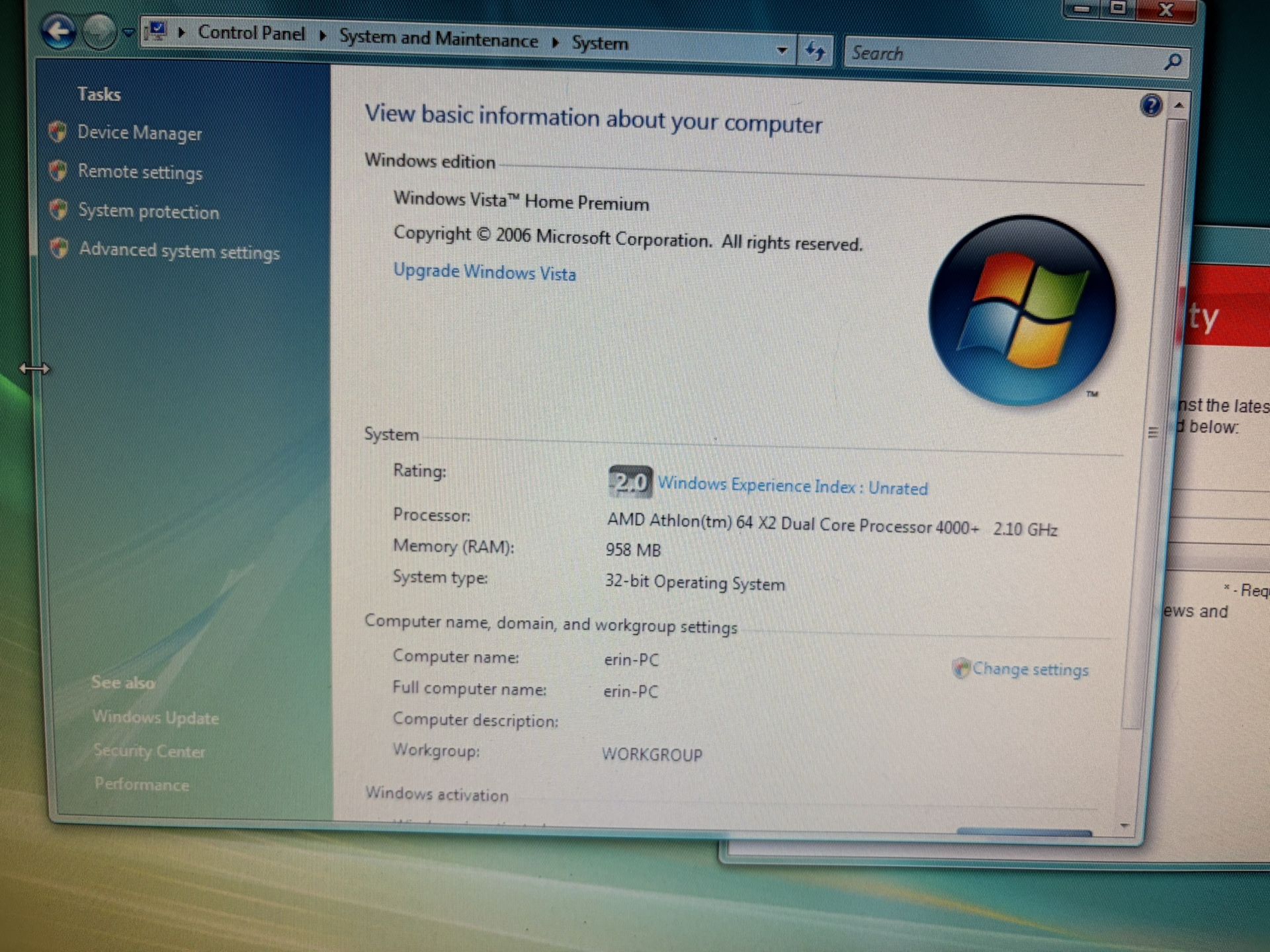 Computer Desktop And Wood Desk