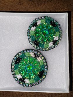 Handmade beaded stud earrings