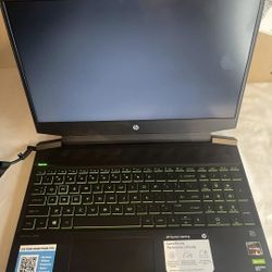 HP Pavilion Gaming Laptop, 15.6" Screen - Black w. 24in Monitor + Razer Gaming M