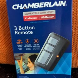 Chamberlain 953EV-P2 3-Button Garage Door Remote – Black – Brand New