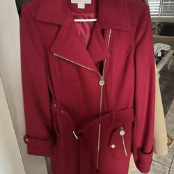 Women Michael Kors Red Coat Size Small