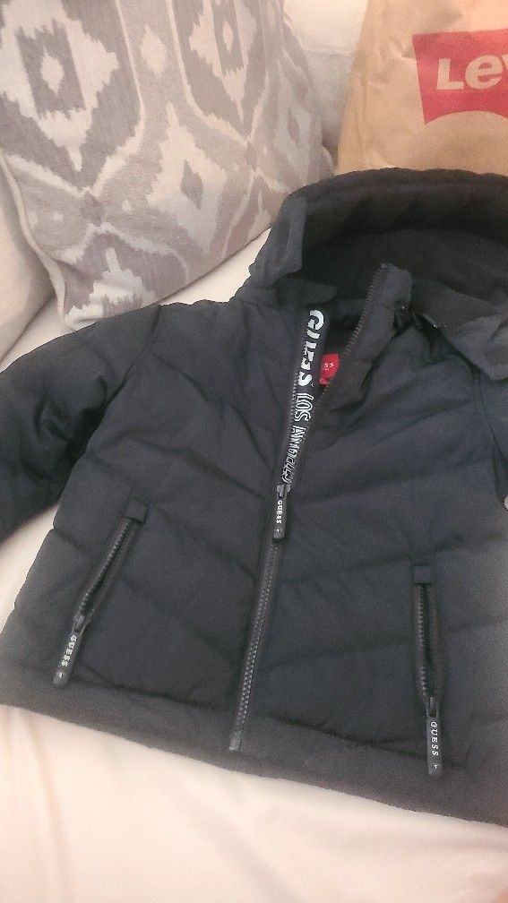 BOYS GUESS BRAND JACKET WITH REMOVABLE HOODIE