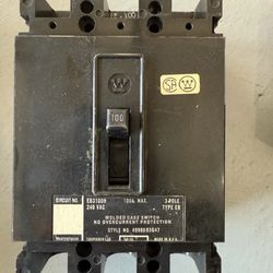 Westinghouse EB3100 Circuit Breaker 100 Amp 240 Volt 3 Pole 10 Kaic