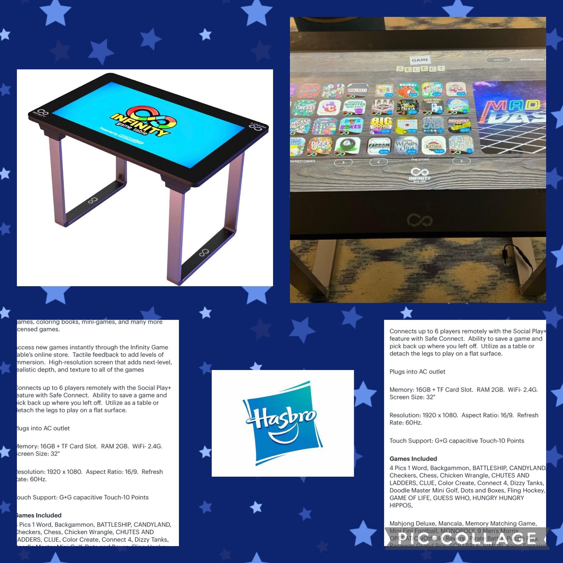Arcade1up Infinity Electronic Game Table (used) Perfect Condition