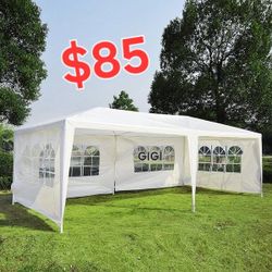Outdoor Party Tent, Patio Canopy Tent Gazebo with Removable Sidewalls Instant Event Tent for Cater Events Wedding Birthday Pavilion Beach BBQ (10'x20'