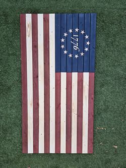 Bandera patriótica rústica / Bandera de Betsy Ross / Bandera estadounidense colonial