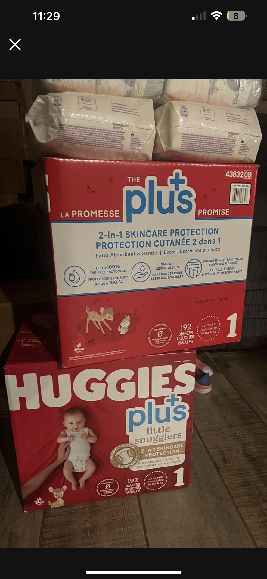Huggies plus Diapers