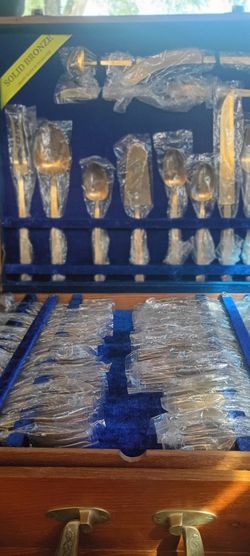 Vintage Solid bronze flatware set